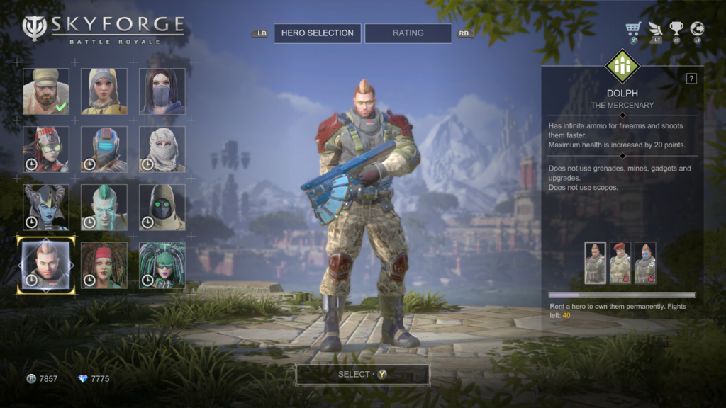 Skyforge Dolph the Mercenary