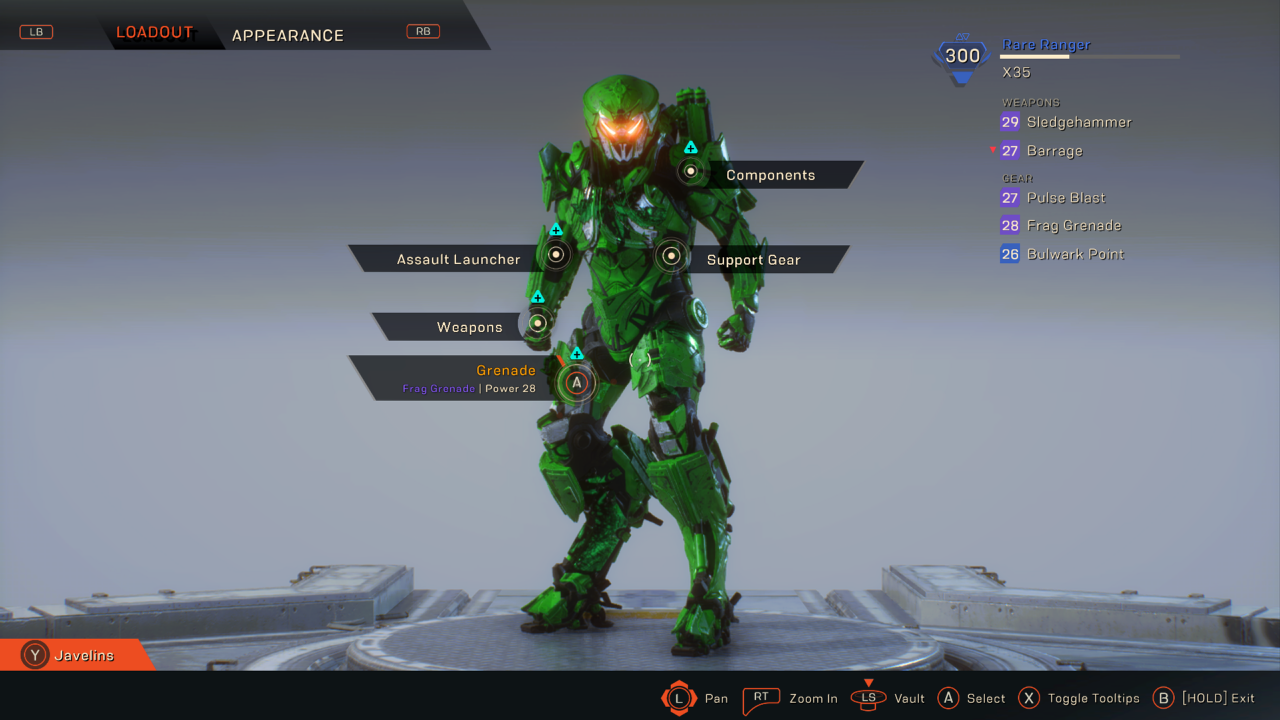 Ranger Javelin in Anthem