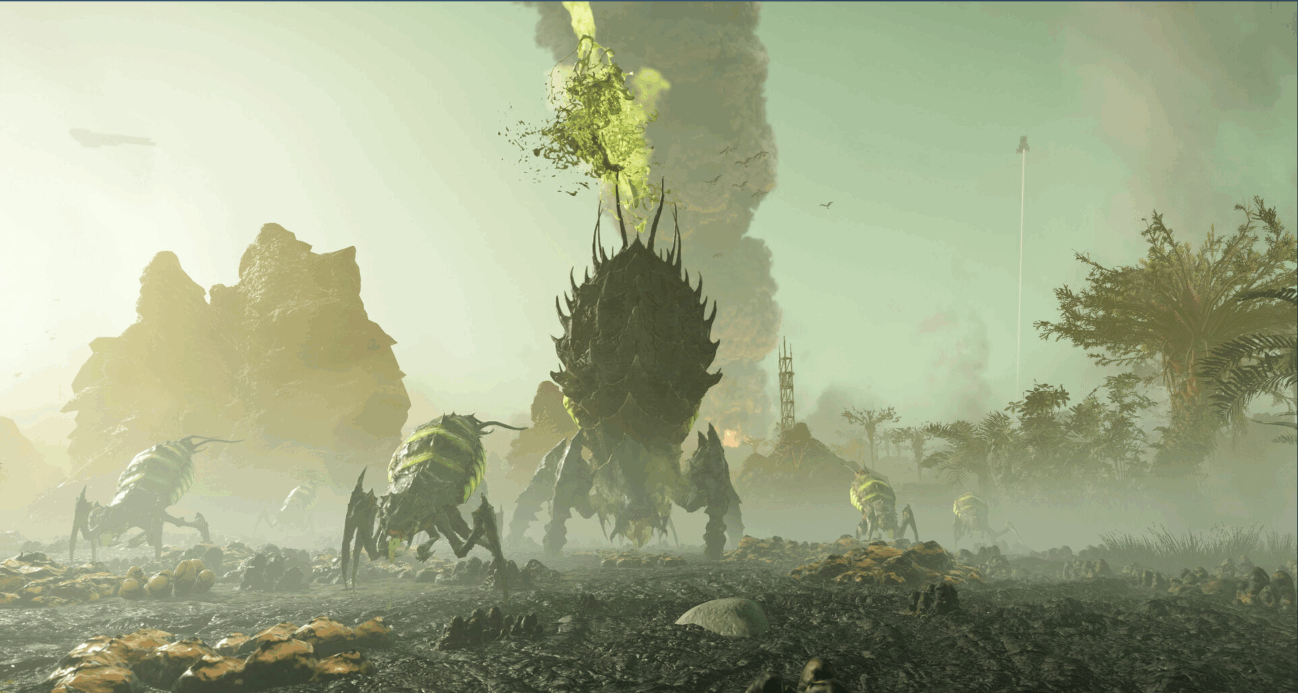 Helldivers 2. The bug nests keep bringing forth foes. X35 Earthwalker