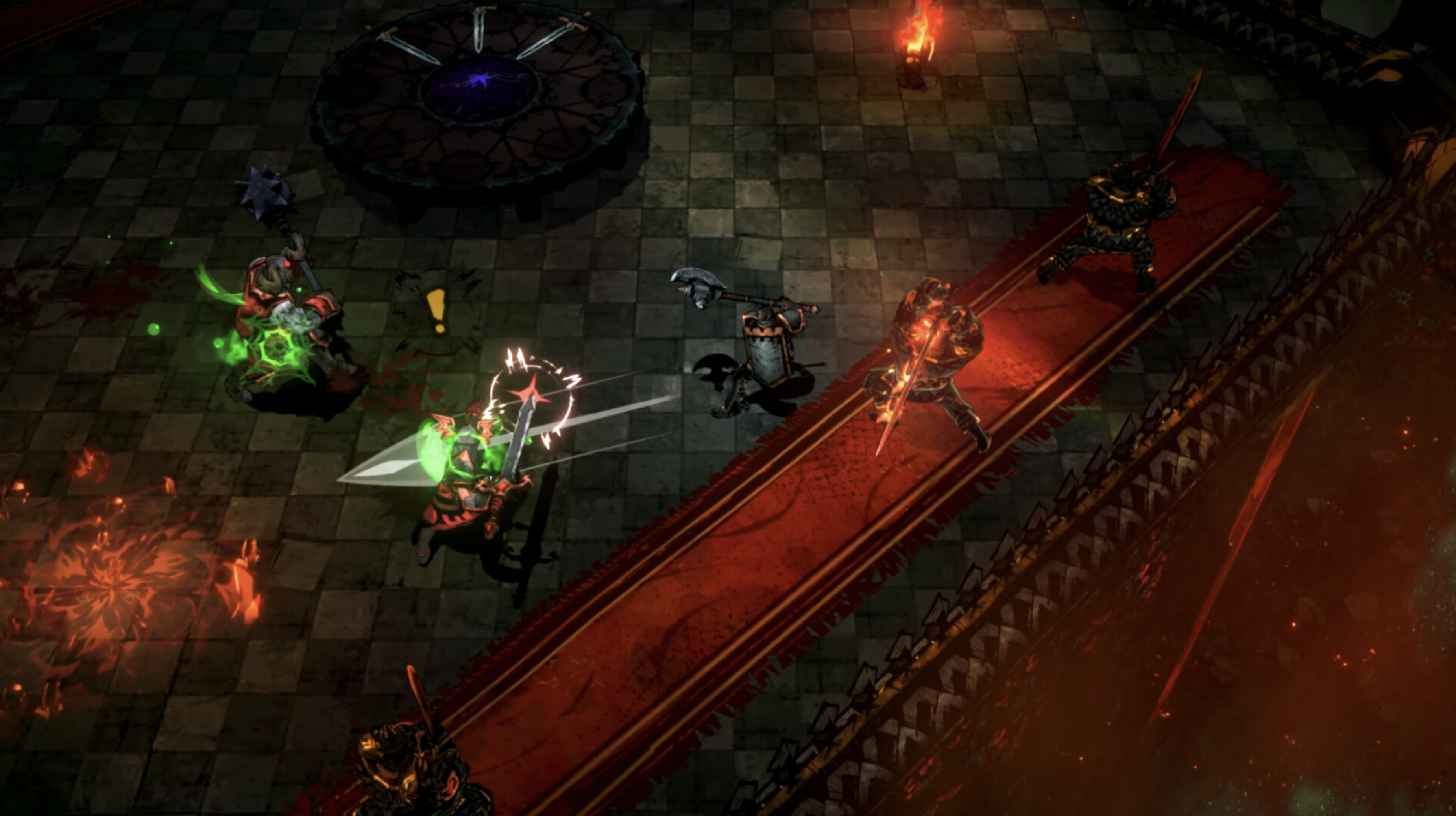 SWORN. fighting through a level. X35 Earthwalker