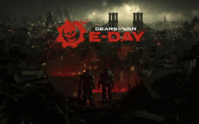 Gears of War: E-Day. Locust fights humanity. X35 Earthwalker