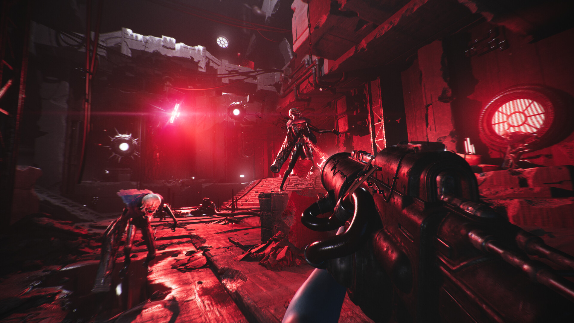 Luna Abyss. Red dark area with enemy. X35 Earthwalker