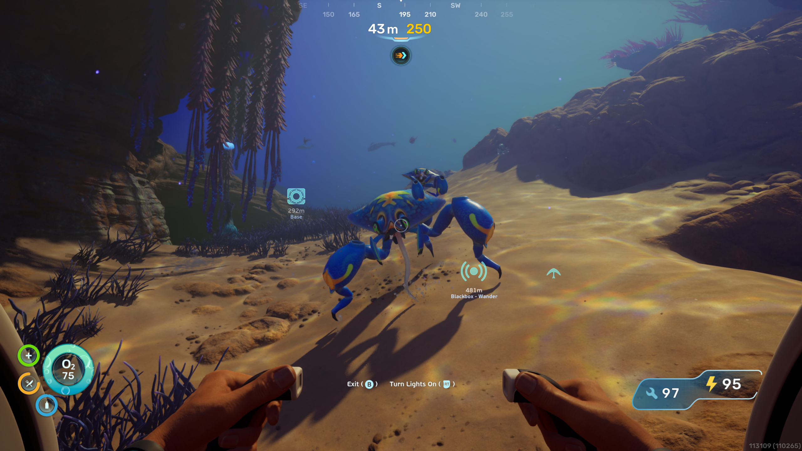 Subnautica 2. Impressive blue crustacean creature. X35 Earthwalker