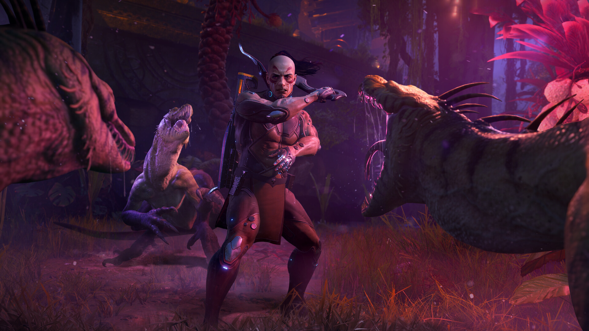 Turok Origins strike against foes. X35 Earthwalker