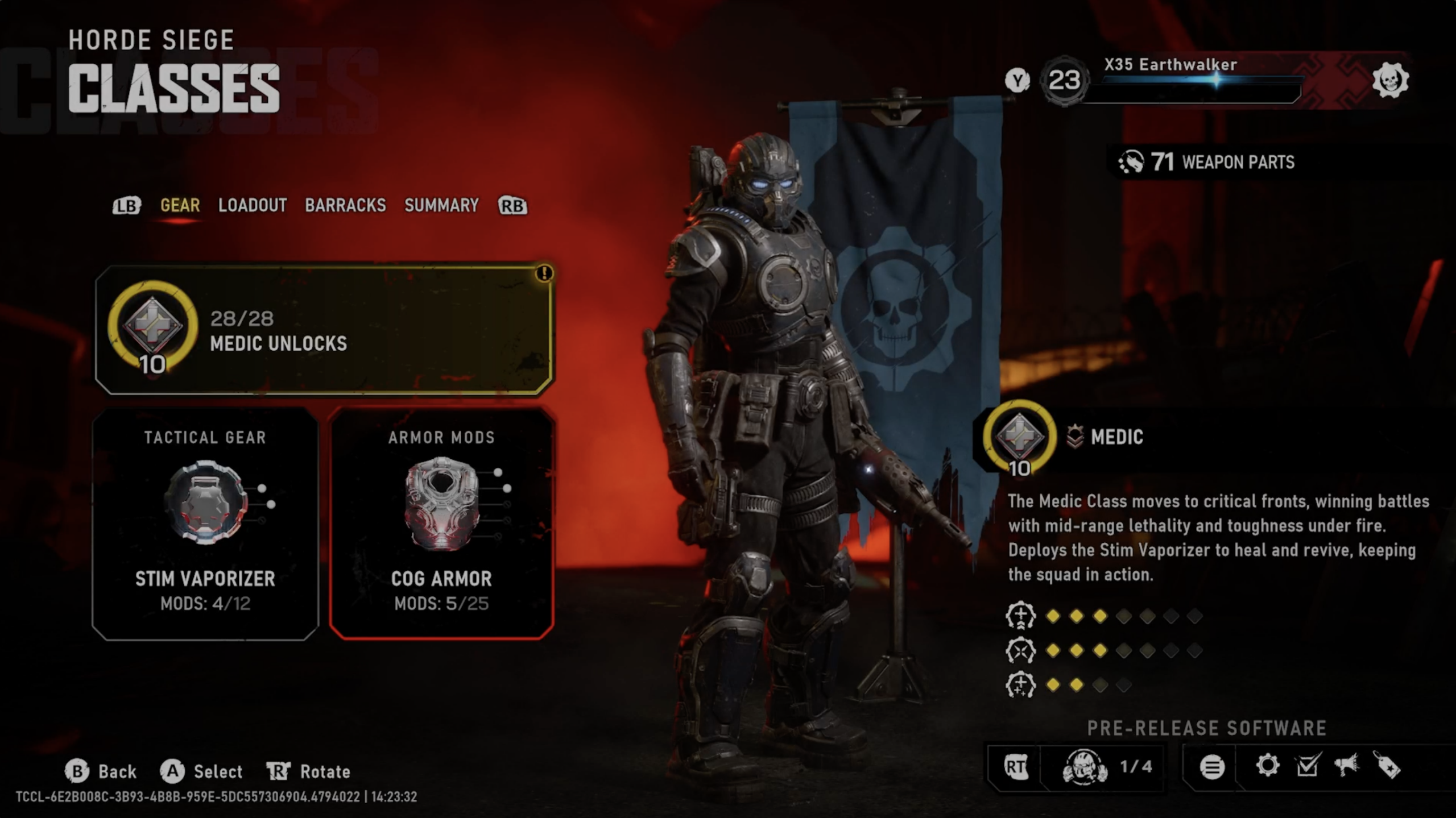 Gears of War: E-Day. X35 Earthwalker